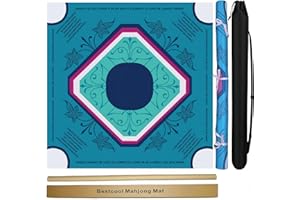 bestcool 2025 Neoprene Mahjong Mat with Rules for Table, 33"*33" Odorless, Free of PAHs, No Creases American Mahjong Mat with Instructions, Anti-Slip, Noise Reduction Mahjong Gift