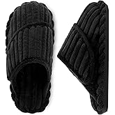 Besroad Kids Slippers Girls Boys House Slippers Adjustable Warm Memory Foam House Shoes Soft Corduroy Bedroom Slides Indoor Outdoor