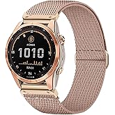 CUNUJIX Stretchy Watch Bands Compatible with Garmin Fenix 8 43mm/Fenix 7S / Fenix 6S / Fenix 5S / epix Pro 42mm, Quick Fit 20mm Nylon Elastic Fabric Strap for Garmin Approach S70 42mm