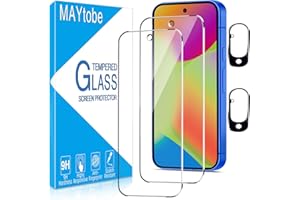 MAYtobe 2 Pack Screen Protector for Google Pixel 10 Tempered Glass with 2 Pack Camera Lens Protector, 9H Hardness, Fingerprin