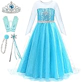 BOMLY Girls Princess Dress Up Costume Outfit with Accessories for Kids Halloween Christmas Birthday Party Cosplay