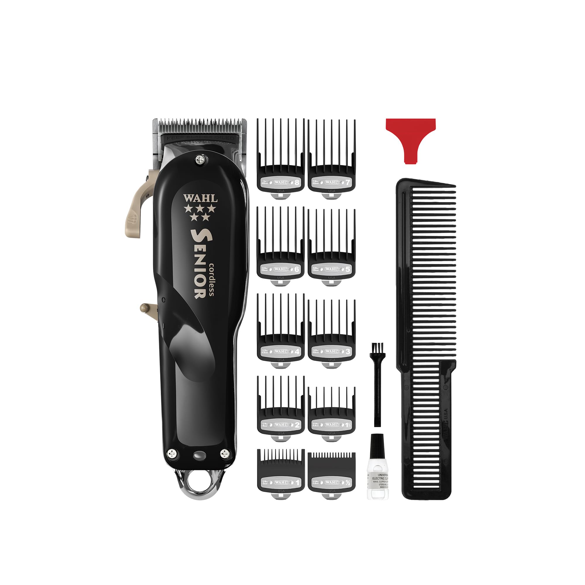 Wahl 5 Star Cordless Senior Clipper, Professional Hair Clippers, Pro Haircutting Kit, Clippers for Thick Hair, Taper Lever, Fading, Close Cut, Powerful Motor, Cordless, Lightweight, Barbers Supplies