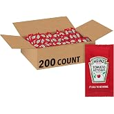 Heinz Ketchup, 200 per case, Single Serve 9 gm. Packets | Single-Serve Packets, Made from Vine-Ripened Tomatoes, America's Favorite for 150 Years, Great on Burgers