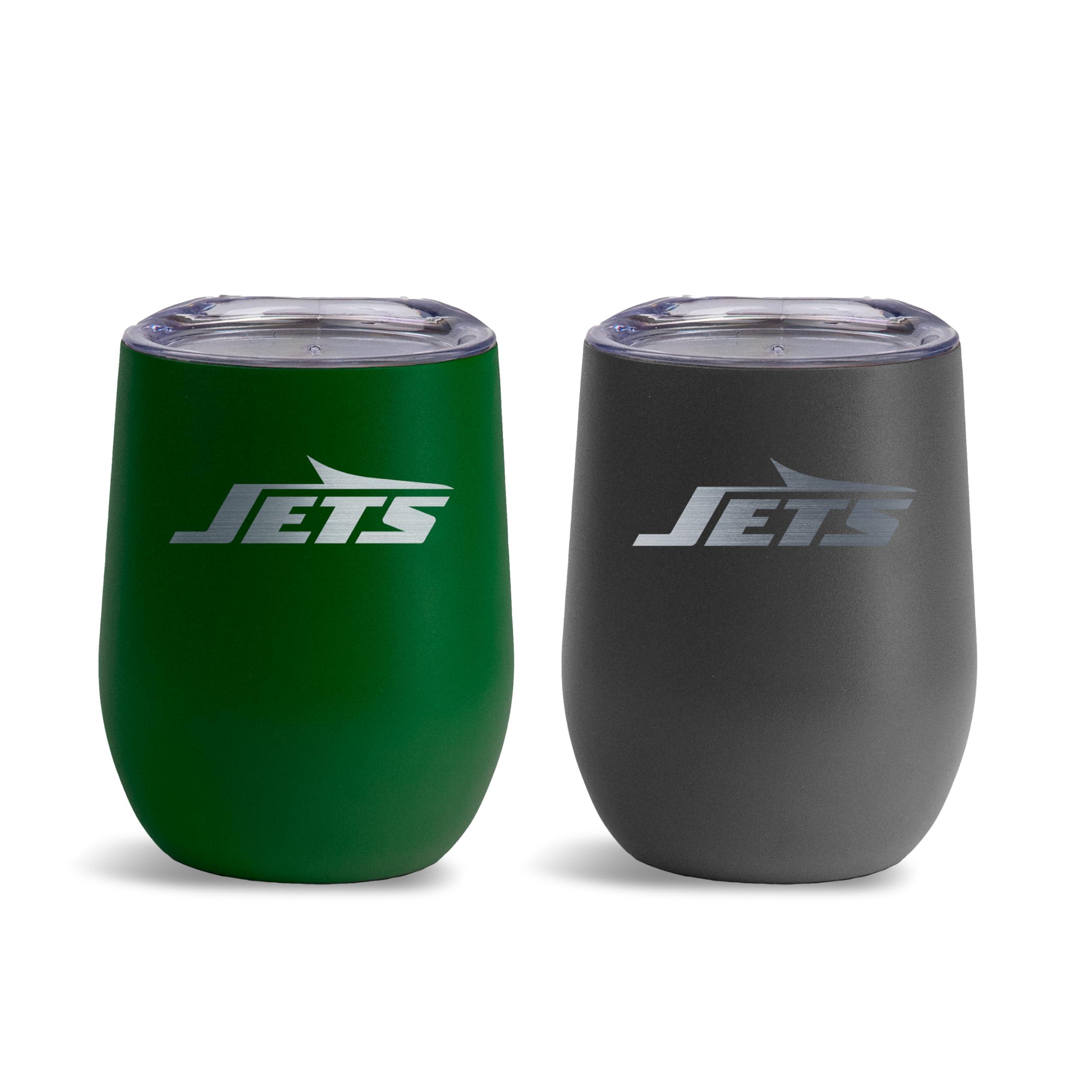 The Memory Company Officially Licensed NFL – New York Jets 2-Pack SS Stemless Wine Tumblers Home/Away