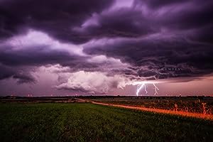 SOUTHERN PLAINS PHOTOGRAPHY Storm Photography Print (Not Framed) Picture of Lightning Strike on Stormy Night in Kansas Thunderstorm Wall Art Nature Decor (11" x 14")