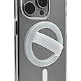 Casespire Comfy Loop Magnetic Phone Grip for iPhone Pro Max and for MagSafe-Compatible Phone Cases (Clear/White Sparkle)