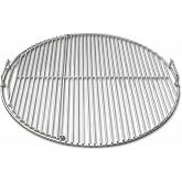 SnS Grills EasySpin Charcoal Grill Cooking Grate, 304 Stainless Steel, Large Hinged Opening, Perfect for 2-Zone Cooking, Replacement Grate Compatible with Weber &amp; Other Grills - Fits 22&rdquo; Kettles