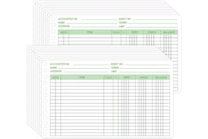 POP RESIN Ledger Sheets Ledger Paper for Bookkeeping Columnar Pad 5.5 x 8.5 Inch Ledger Books for Business Accounts Payable with Debit Credit Balance Columns
