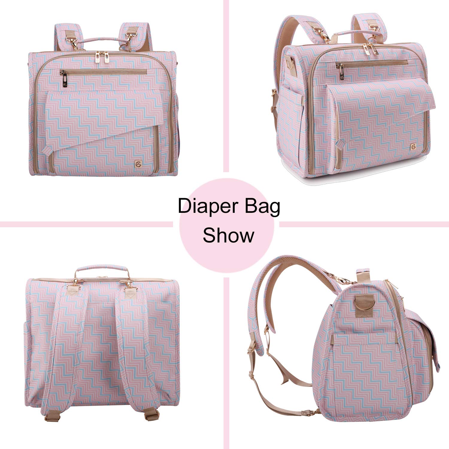 ALLCAMP OUTDOOR GEAR Diaper Bag Backpack Large, Support baby Stroller