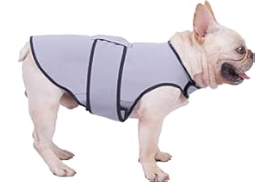 Sychien Dog Anxiety Dog Jacket,Dog Thunder Calming Shirt Wrap Vest for Medium Dogs,Travel, Fireworks, Separation, Bluish Grey M