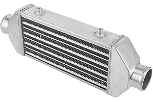 aqxreight Universal Front Mount Intercooler, 63mm Inlet Dia 300x160x65mm Aluminum Turbo Intercooler Car Modified Accessory