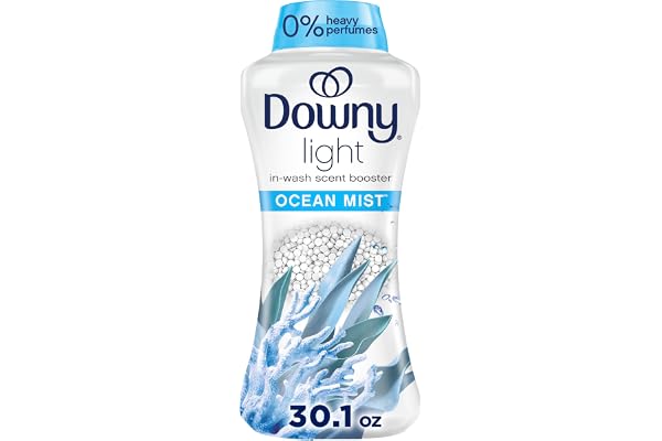 Downy Light Laundry Scent Booster Beads, Ocean Mist Scent, In-wash fabric beads designed to be gentle with a light boost of s