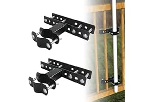 Foozet Patio Umbrella Holder - Heavy Duty Outdoor Deck Shade Balcony Umbrella Stand Attaches to Railing Maximizing Patio Space, Bench Deck Umbrella Mount Fixed Clip Umbrella Clamp，2 Pack