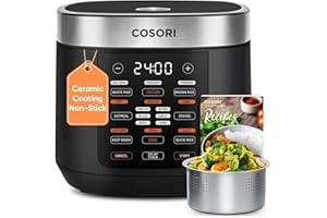 COSORI Micom Rice Cooker Maker 18 Functions, Steamer, Sauté, Slow Cooker, Multi Cooker, with 50 Recipes, 24h Automatic Keep W