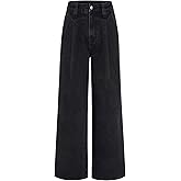 CIDER Jeans for Women High Waist Wide Leg Jeans Straight Leg Trousers Baggy Denim Pants with Pocket Oversized