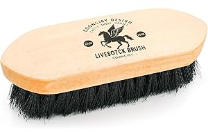 Cooncicy Medium Livestock Brush for Goat, Cattle, Cow - Horse Brushes for Grooming - Premium Horse Brush for Show, Goat Suppl