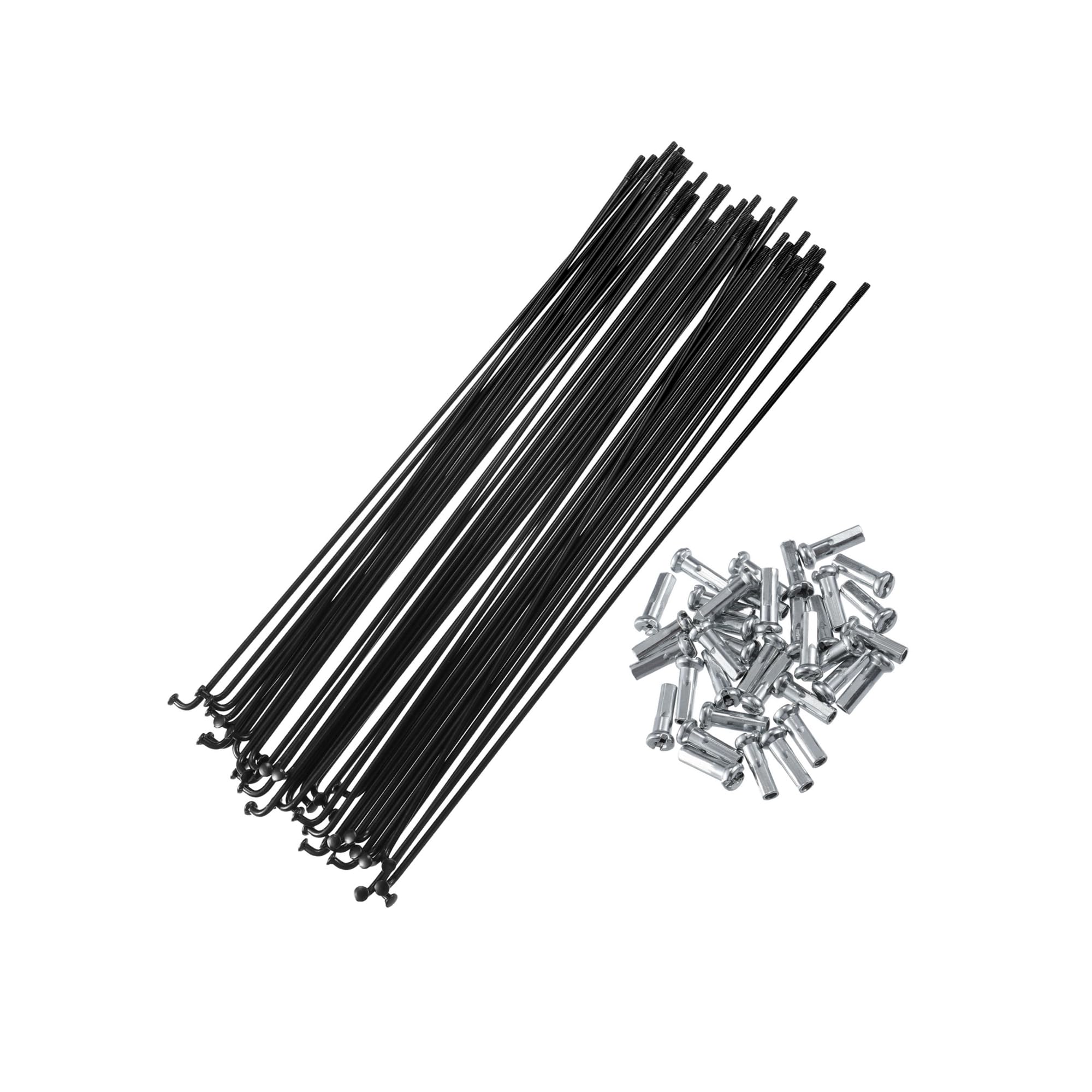Partuto 40 Pcs Bicycle Steel Spokes 14G Bike Spoke 192mm Length with Nipples Replacement