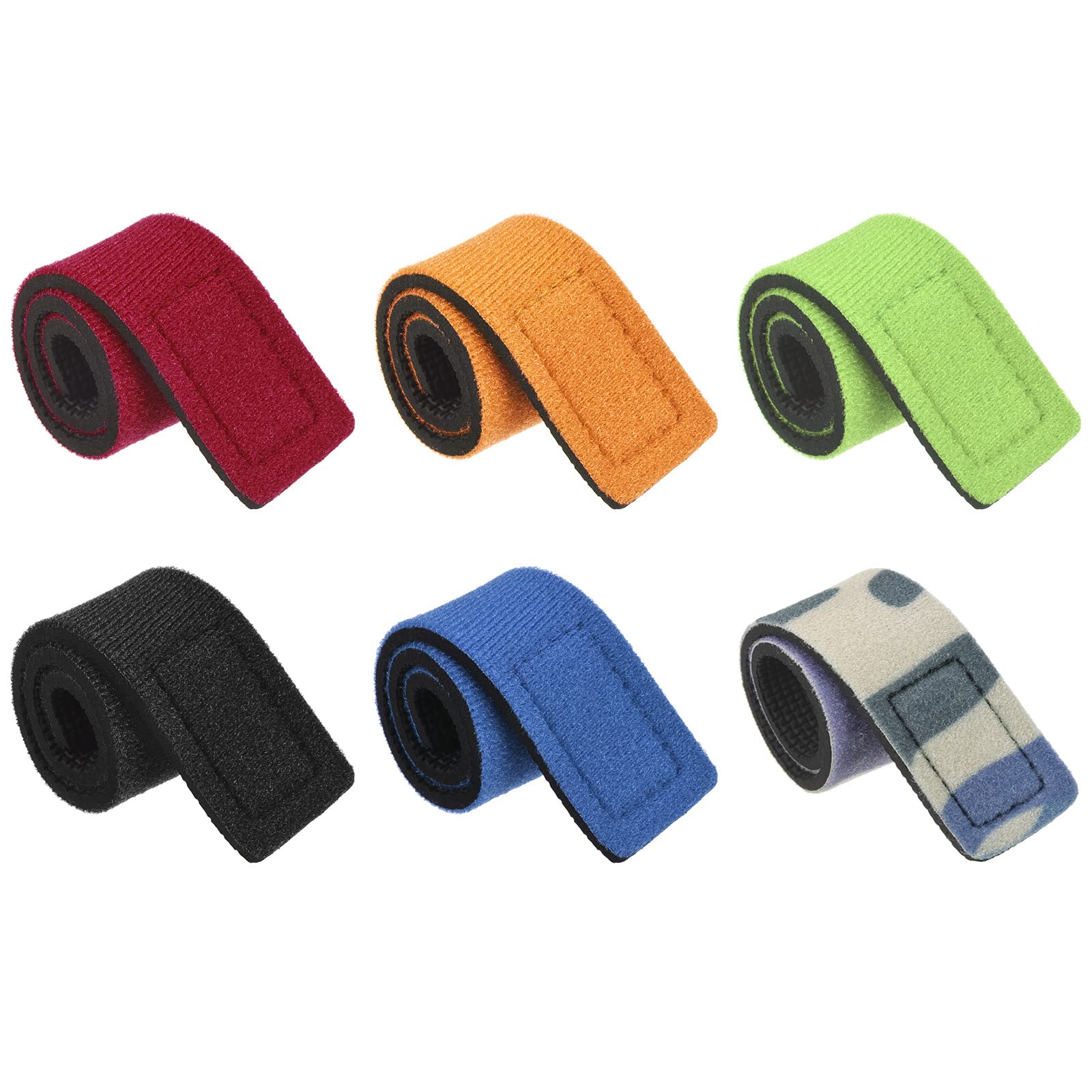 PATIKIL Fishing Rod Strap, 6 Pack 25cm Stretchy Belts Holders Pole Sleeve Cover for Boating, Multicolor