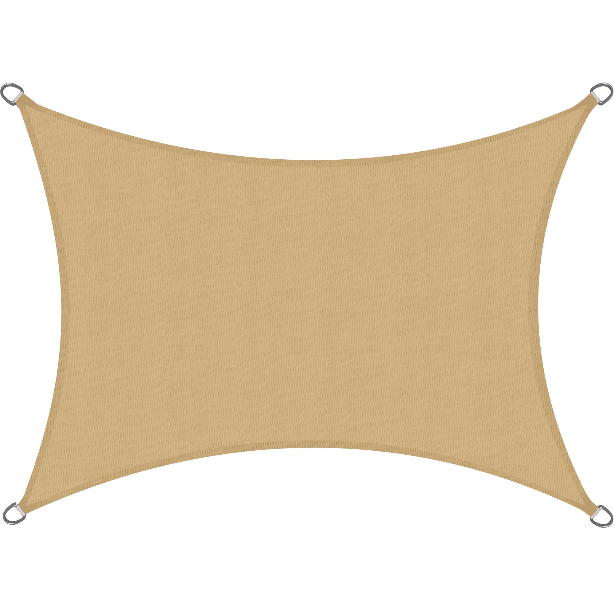 Sol Royal Rectangular Sun Shade Sail 3x2 m PES Breathable & UV-light resistant Sun Shades for Garden Sail Canopy Waterproof Terrace Balcony & Pool - 300x200 cm Sand - SolVision PS9