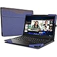 Laptop Cover for Lenovo ThinkPad X1 Carbon Gen 9 ThinkPad X1 Carbon Gen12/10/11 X1 Yoga gen8 /7/6 case2023All-Inclusive Drop-Proof Case 14" PU Leather Inner Pocket Cover (Blue)