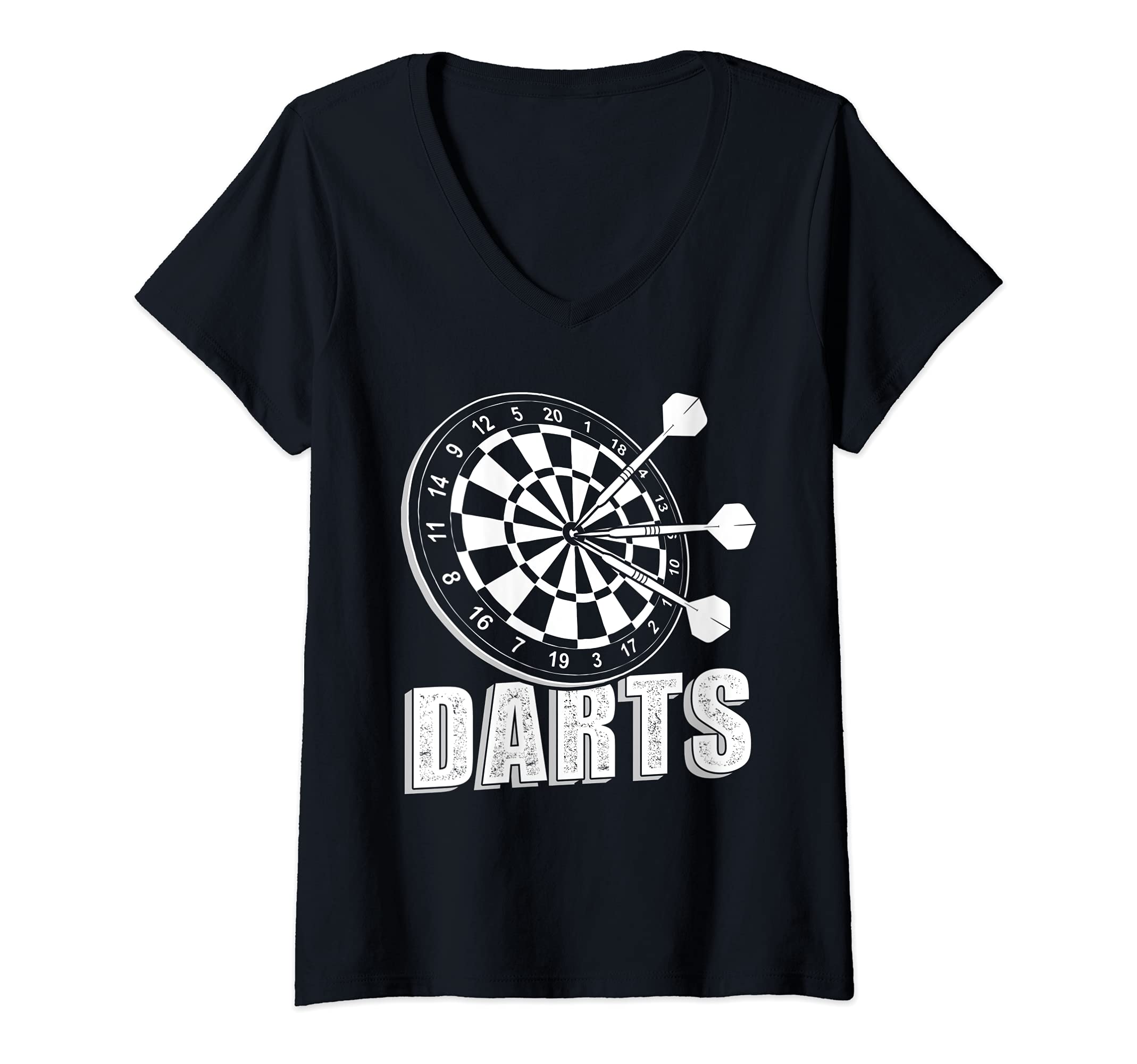 Womens Dartboard darts dartsplayer V-Neck T-Shirt