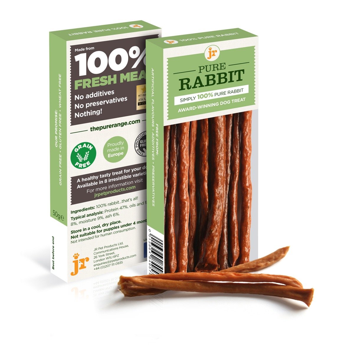Pure Rabbit Sticks Dog Treats 50 gram
