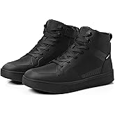 RIDEIRON Winter Motorcycle Shoes for Men, CE Certified, Thickened Anti-Slip Sole, Breathable Casual Riding Boots with Ankle Support, Shift Pad 11 Black