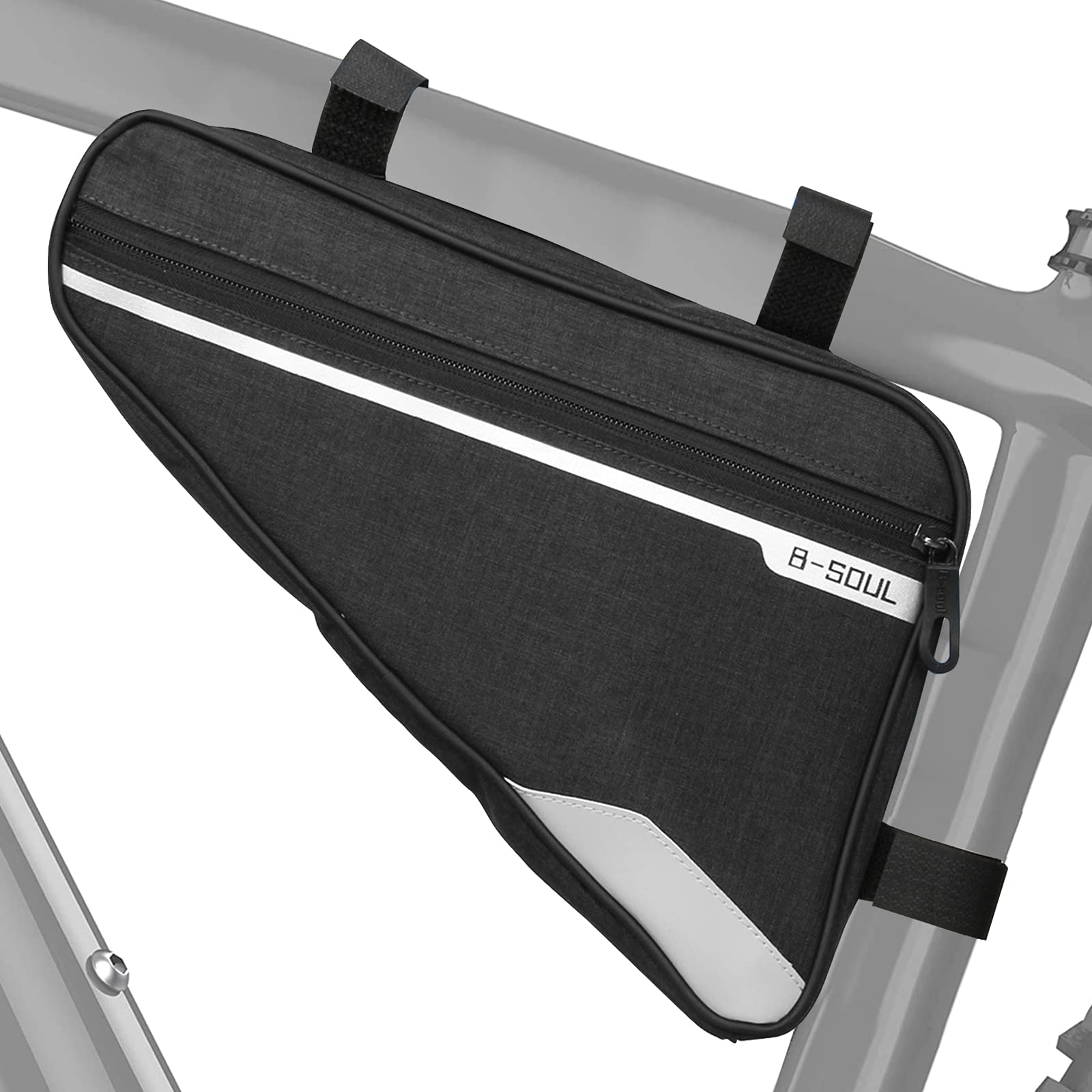 WHC Bicycle Triangle Frame Bag, Waterproof Reflective Bike Handlebar Bag Phone Money Bike Tube Bag, Repair Tool (1.5L)