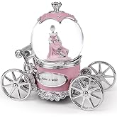 Cinderella Snow Globe for Girls, Music Box for Women with Color Changing LED Lights, Snowglobe Musical Boxes Gifts for Birthday Christmas Mother's Day Valentine's Day