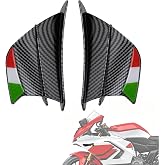 PSLER Motorcycle Fairing Winglets Side Spoiler Universal Carbon Fiber Look | 2-pack ABS winglets, optimized aerodynamics for high-speed stability, sleek styling, mounted on a curved surface