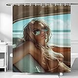 Naked Girl Shower Curtain, Washable Waterproof