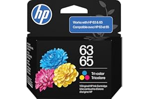 HP 惠普 63/65 三色墨盒(可替换 63 和 65)| 适用于 AMP;DeskJet 1100、2100、2600、3600;Envy 4500、5000;OfficeJet 3800, 4600, 5200 系列 | B7RT2AN。