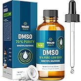 WoldoHealth DMSO 70% with Demineralized Water 30% - Pharmaceutical Grade Glass Bottle 3.38oz with Dropper