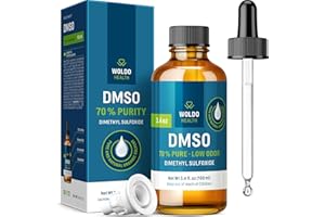 WoldoHealth DMSO 70% with Demineralized Water 30% - Pharmaceutical Grade Glass Bottle 3.38oz with Dropper