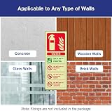 VSafety Glow Water Fire Extinguisher Sign 75x200mm ISO 7010 view 2