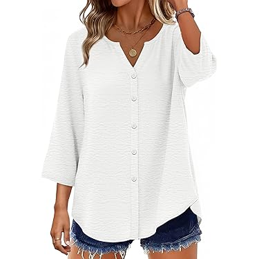Amazon Best Sellers: Best Women's Button-Down Shirts