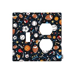 Pznen 2-Gang 1-Toggle/1-Duplex Wall Plate, Sports