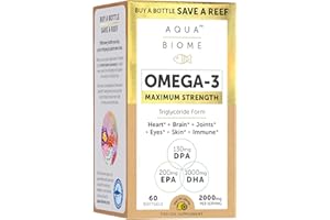 Enzymedica Aqua Biome Maximum Strength Omega 3 Fish Oil, 60 Softgels