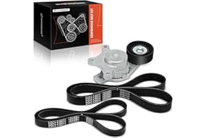 A-Premium Engine Serpentine Belt Drive Kit Compatible with Ford Edge 2011-2014 & Lincoln MKX 2012-2015, 3-PC Set