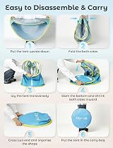 Glymnis Pop Up Baby Beach Tent UV Protection Sun Shelter with Mini Pool view 7