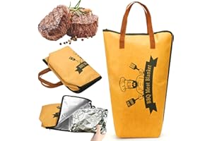 SMINIKER BBQ Blanket for Resting Meat Bag 21" Brisket Blanket Barbecue Tool Sets with Wide Mouth Large Beef Compatible Barbecue Smoker Accessories Grill Meat Insulated Reusable Resting Smoke Bag Cooking Gift