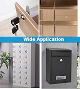 Litensh 2Pcs 20mm Security Mailbox Lock with Keys Cam Drawer Cabinet Locker view 9