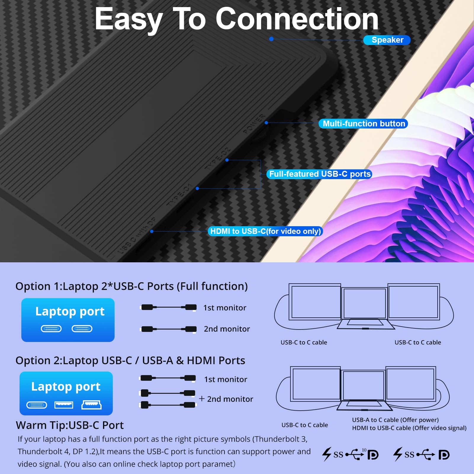 Enzion Laptop Screen Extender,Upgraded 15.6