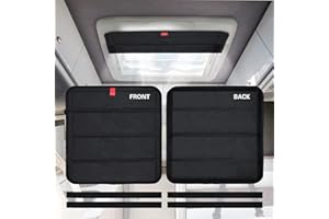 XYZCTEM Magnetic RV Window Shade, 16"x16", Foldable Magnet RV Blackout Ventilation Cover,Waterproof Sunproof UV Rays Protection Camper Trailer Fan Vent Cover(Black)