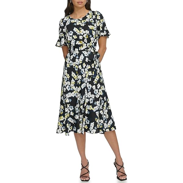 white christmas dresses Laundry By Shelli Segal Purple and White Resort Dress – Deja Vu Consignment main image 0