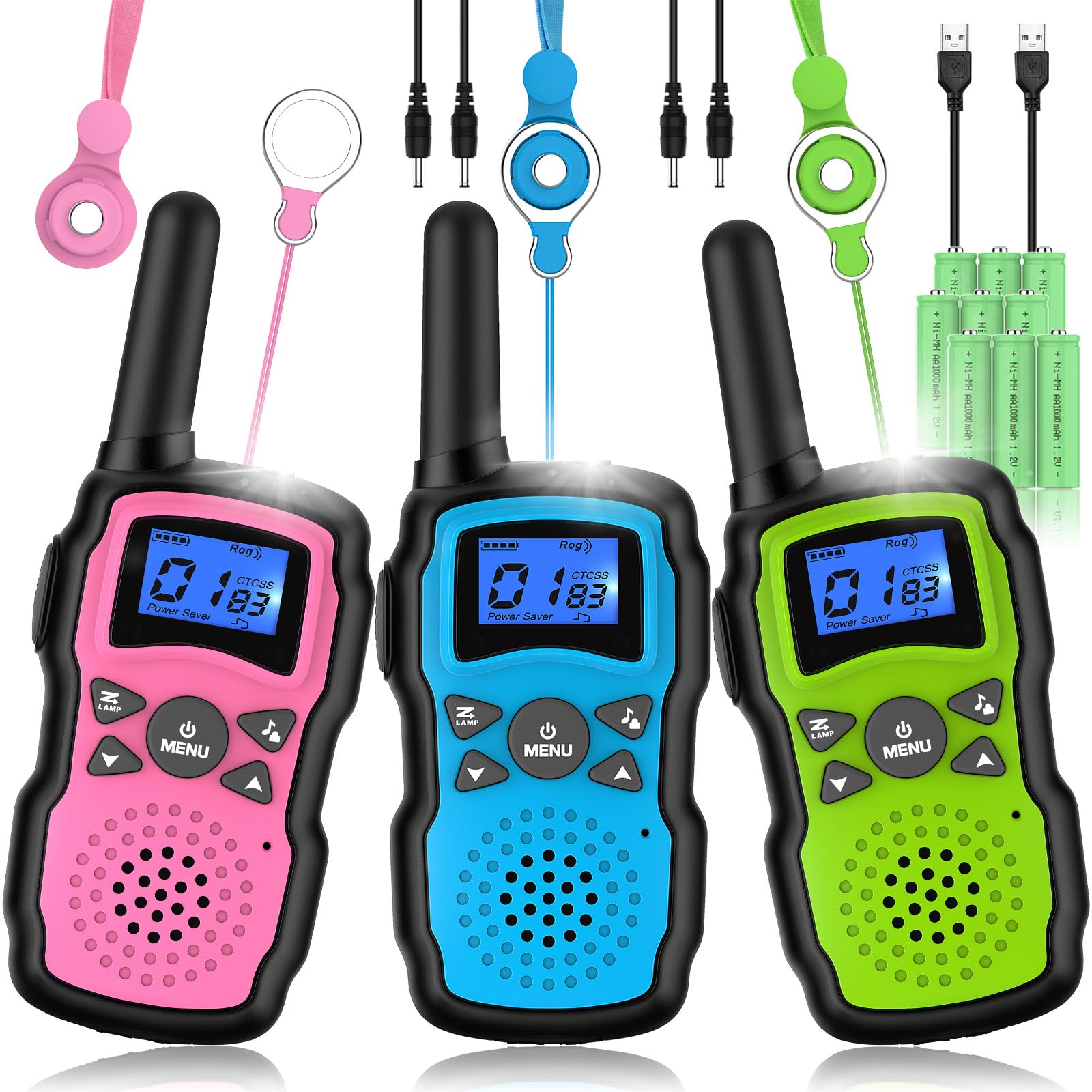 Photo 1 of *USED*
Wishouse Walkie Talkies for Kids Rechargeable Long Range, Xmas Birthday Gift for Boys Girls 4 5 6 7 8 9 10 Year Old, Hiking Gear Camping Games, Toys with Flashlight, VOX, Easy to Use 3 Pack