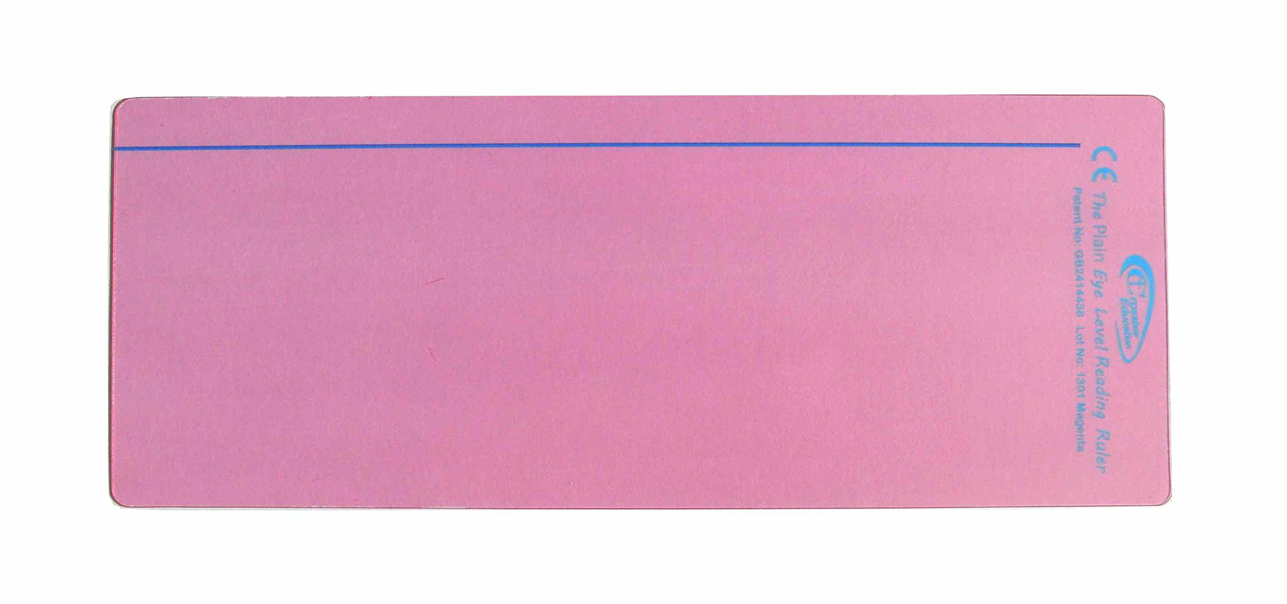 The Original Plain Window Reading Ruler Overlays - Magenta (Pack of 10) by Crossbow Education UK - Dyslexia Aids and Visual Stress Specialists