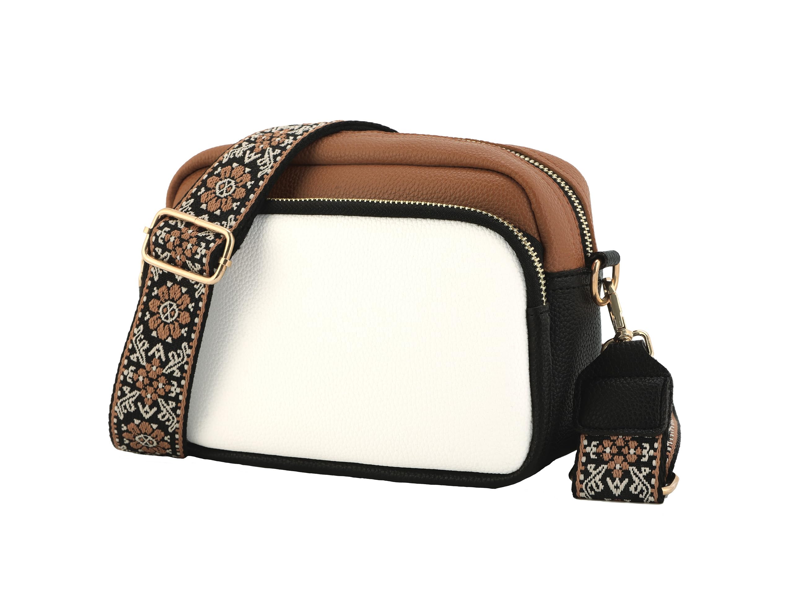 Photo 1 of UIBRN Crossbody Purse for Women with Adjustable Wide Guitar Strap, Small Vegan Leather Cross Body Camera Shoulder Bags
