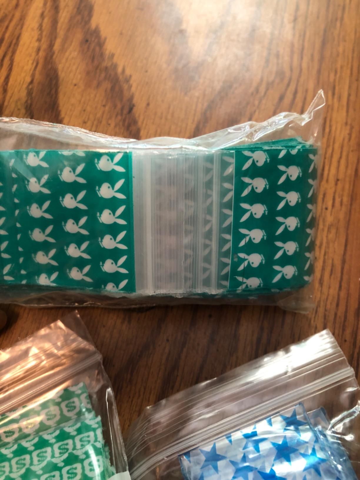 3/mo Finance Mini Zip Lock Baggies 1 1/2" x 1 1/2" Colored with