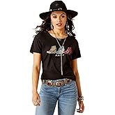 ARIAT Womens WMS Pop Boots Ss Tshrt Black